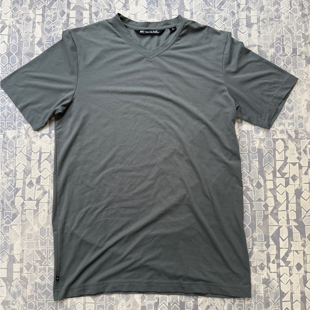 Travis Mathew Gray Short Sleeve V-Neck Tee